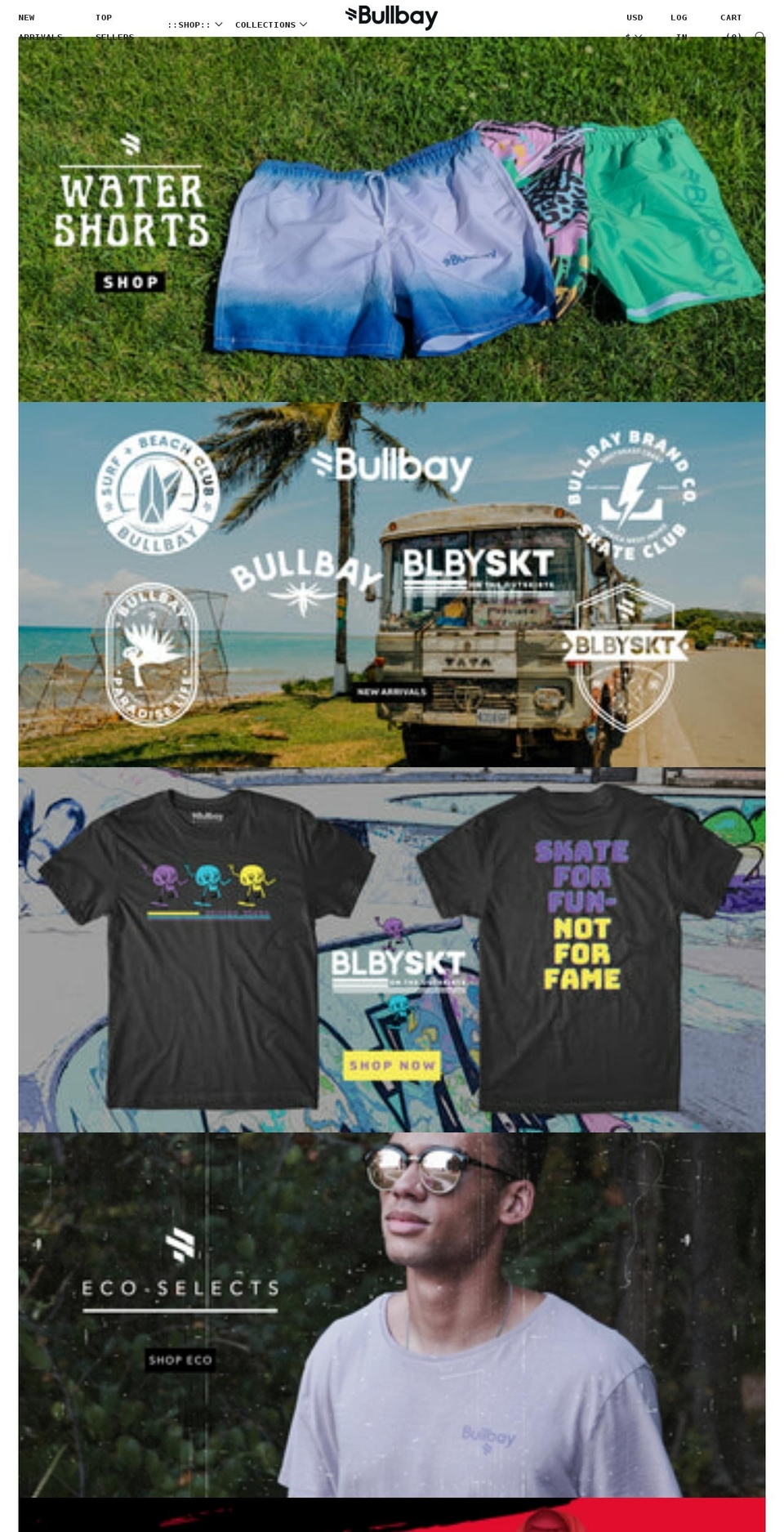 bullbaybrand.com shopify website screenshot