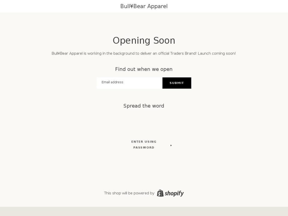 bullbearapparel.com — Shopify storefront screenshot