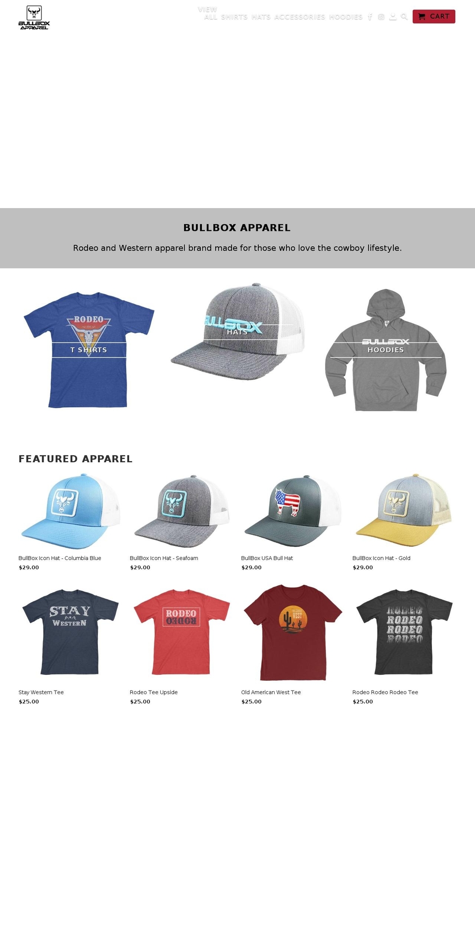 bullboxapparel.com — Shopify storefront screenshot