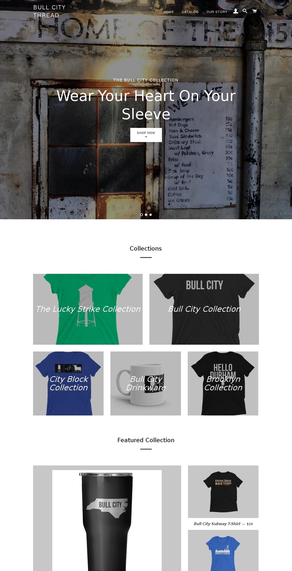 bullcitythread.com — Shopify storefront screenshot