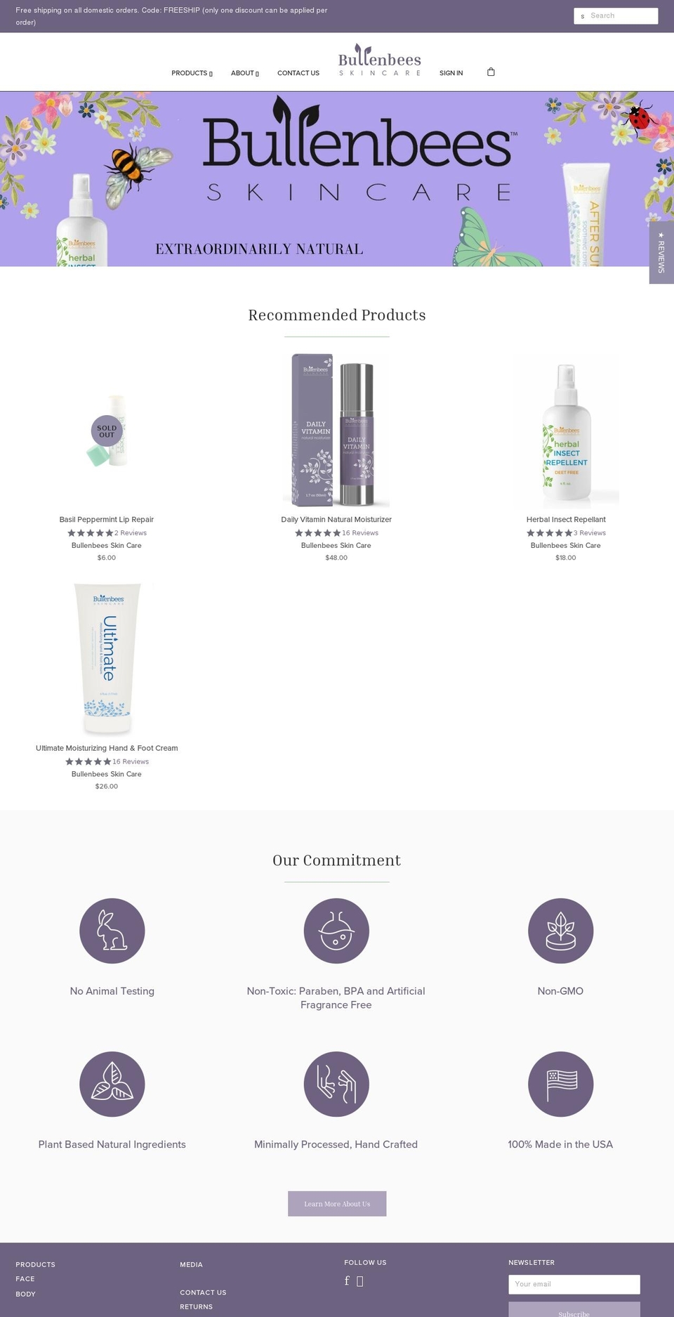 bullenbees.com shopify website screenshot