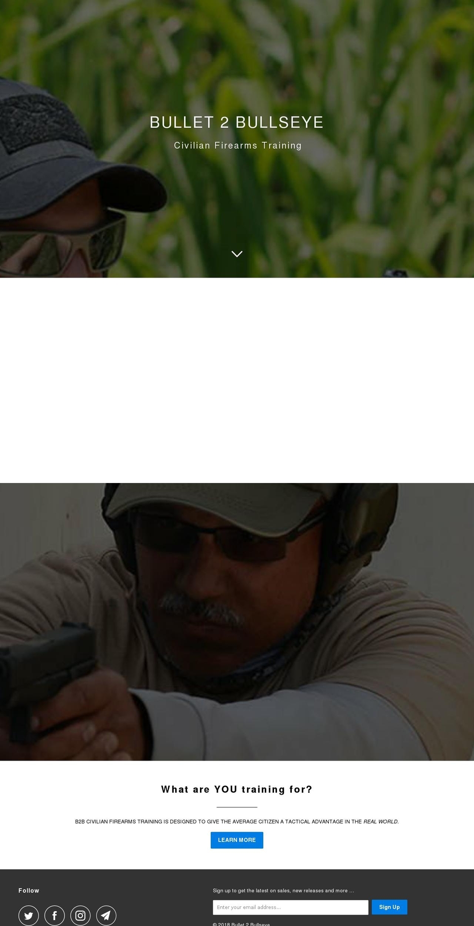 bullet2bullseye.com — Shopify storefront screenshot
