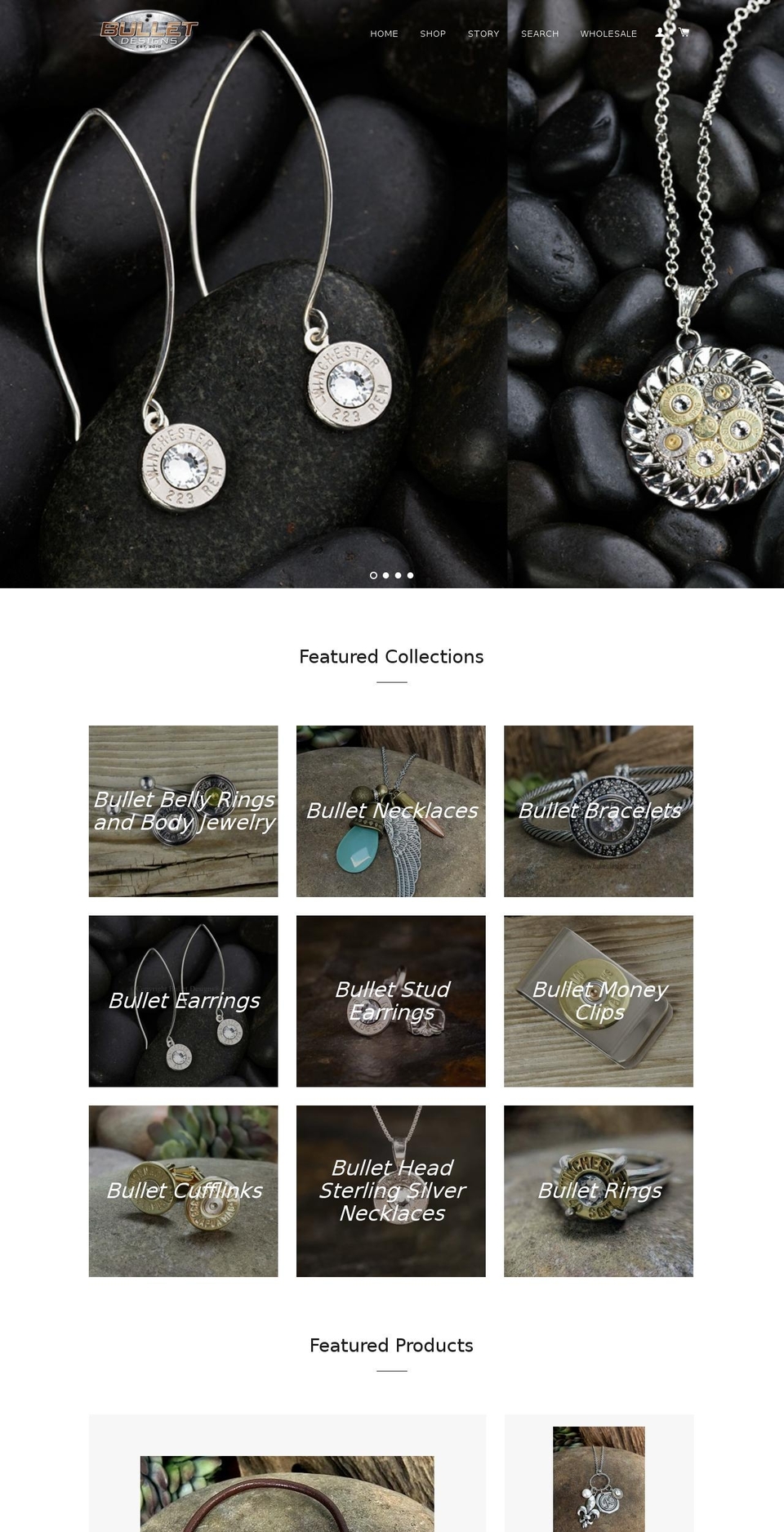 bulletdesigns.com shopify website screenshot