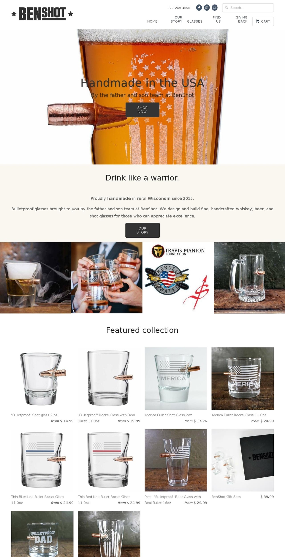 bulletinglass.com — Shopify storefront screenshot