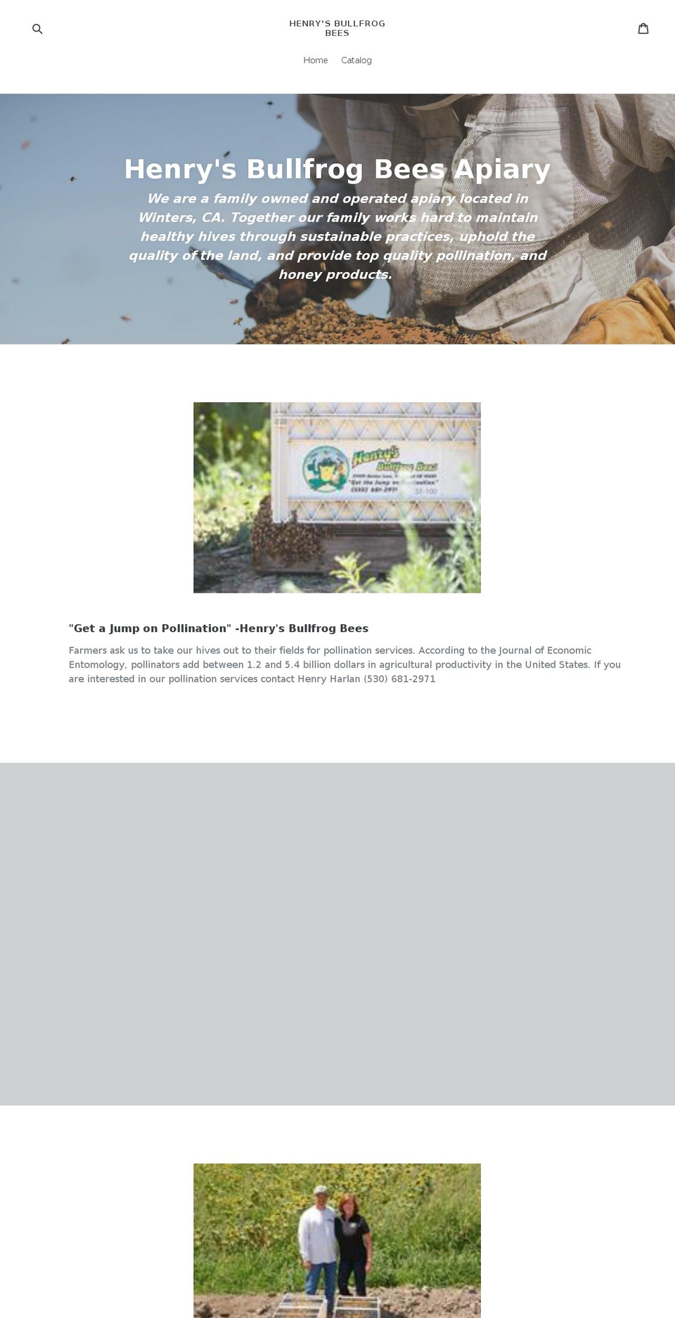 bullfrogbees.com shopify website screenshot
