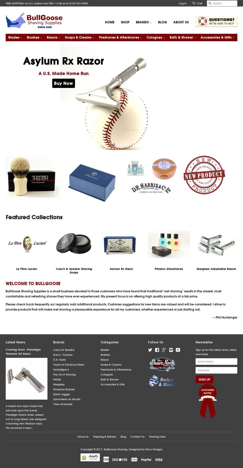 BullGoose Shaving (Wishlist King) Shopify theme site example bullgooseshaving.com
