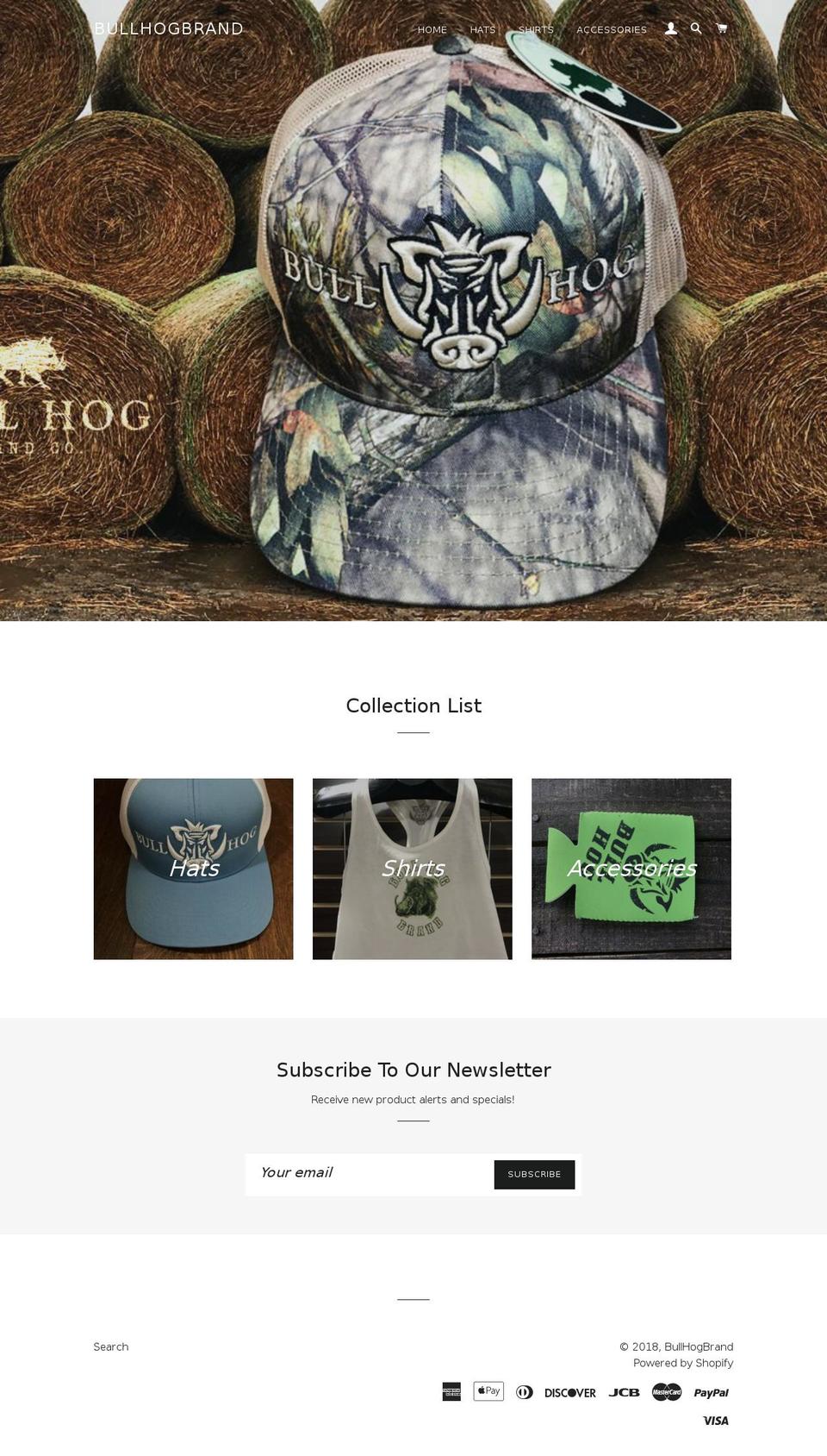 bullhogbrand.com shopify website screenshot