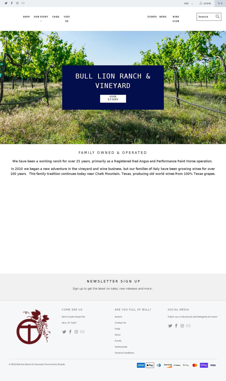 bulllionranch.com shopify website screenshot