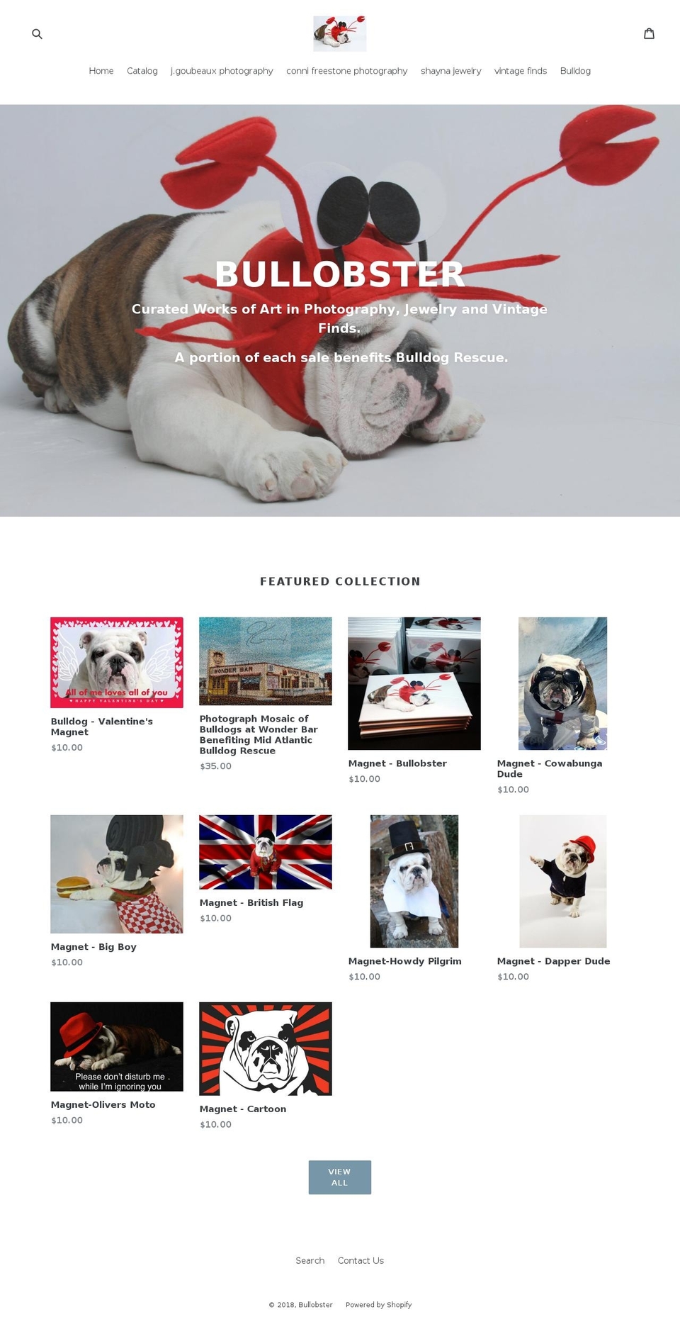 bullobster.com shopify website screenshot