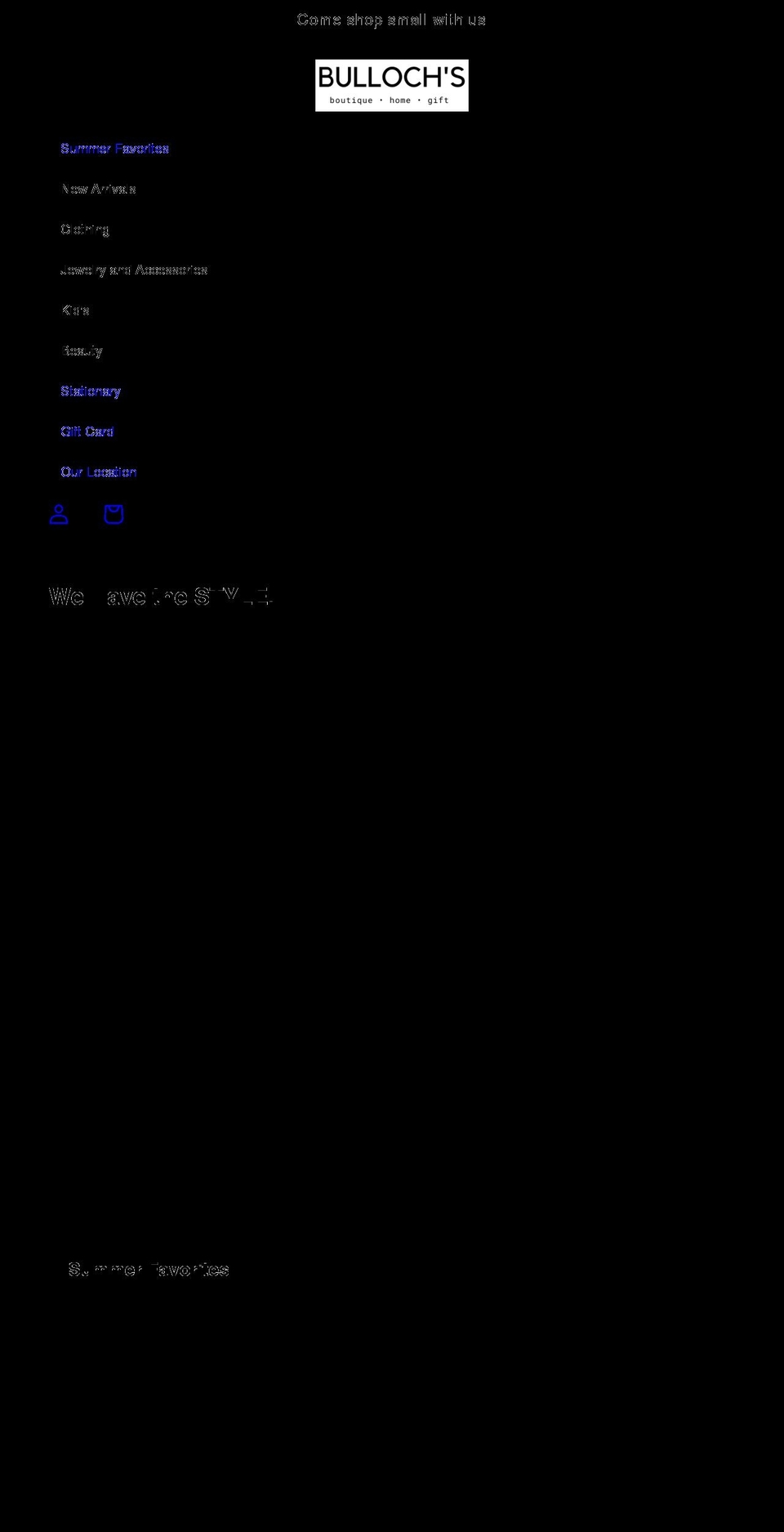 bullochs.com shopify website screenshot