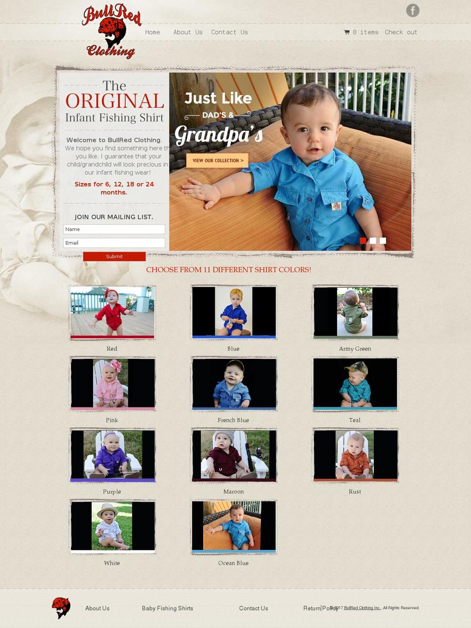 bullredclothing.com shopify website screenshot