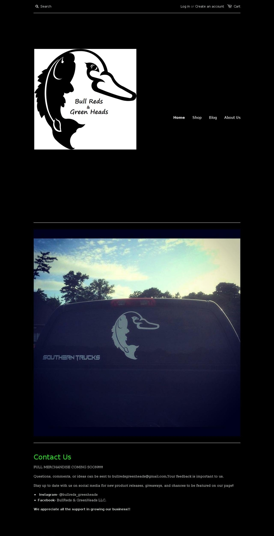 bullredsgreenheads.com — Shopify storefront screenshot