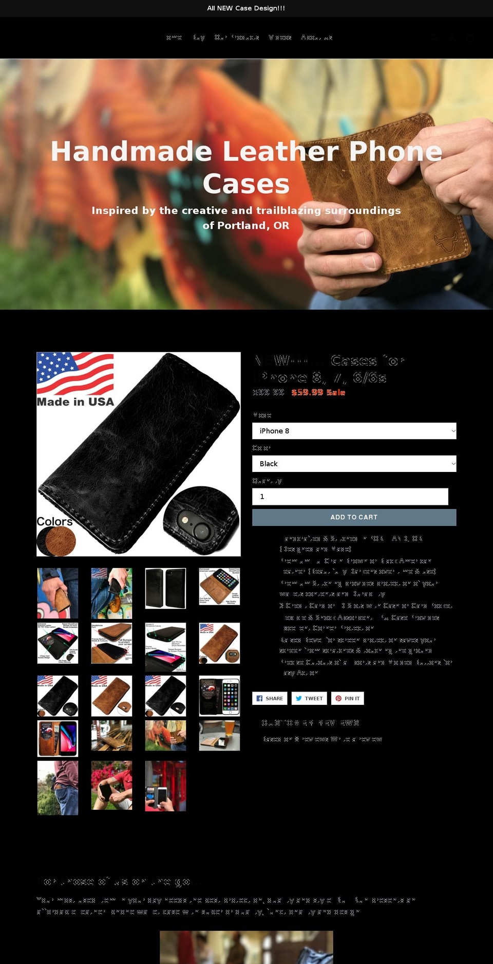 bullrunleathergoods.com — Shopify storefront screenshot