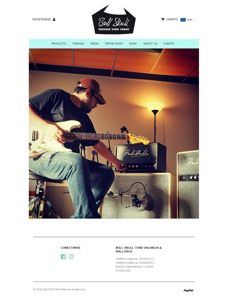 bullskulltone.com — Shopify storefront screenshot