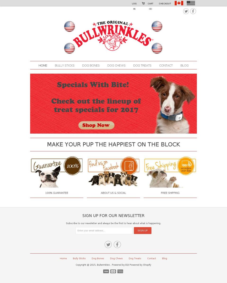 bullwrinkles.com shopify website screenshot