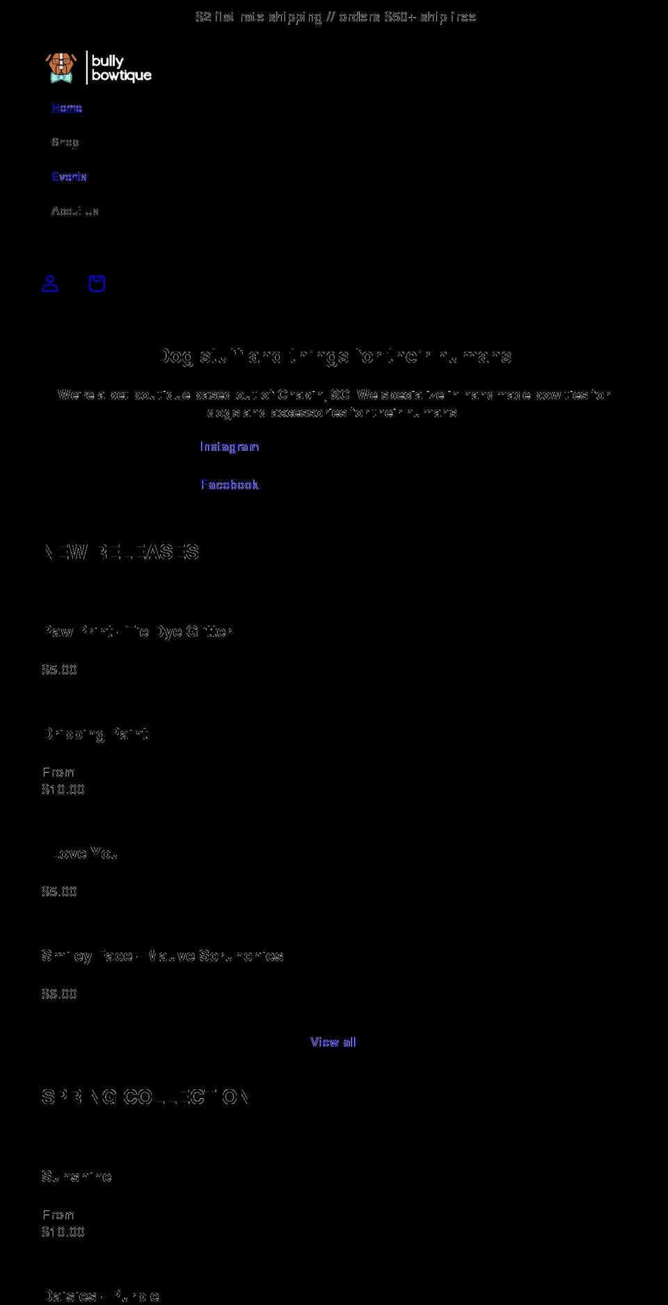 bullybowtique.com shopify website screenshot