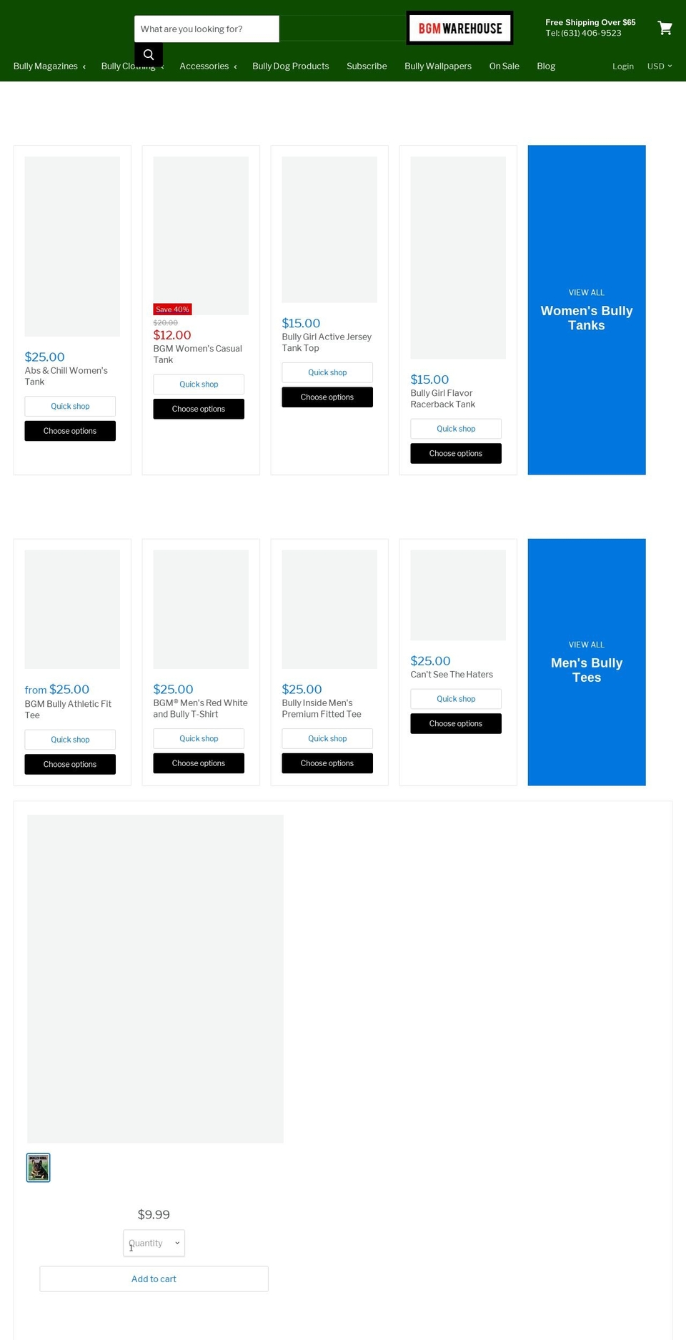 bullydogapparel.com — Shopify storefront screenshot