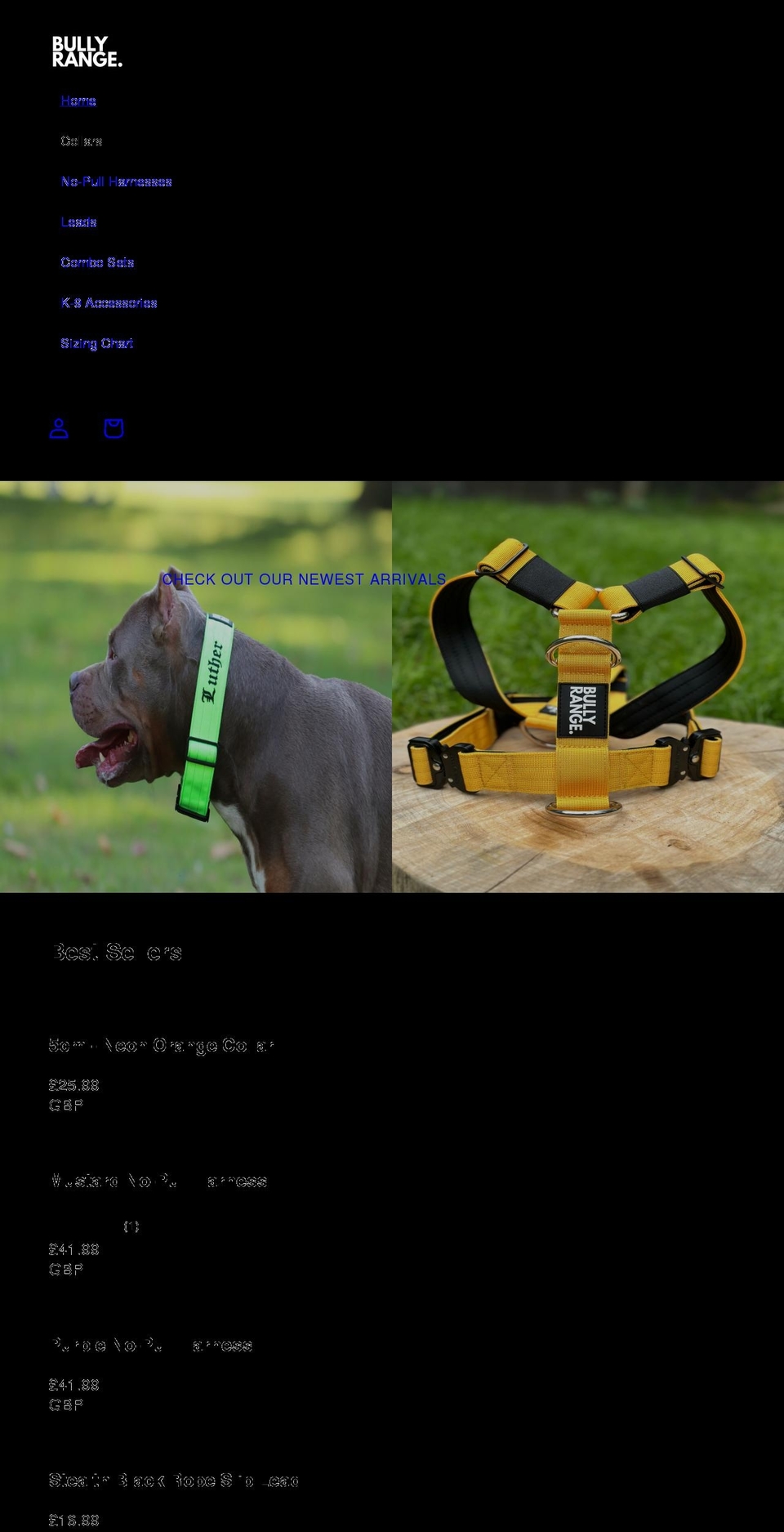 bullyrange.com shopify website screenshot