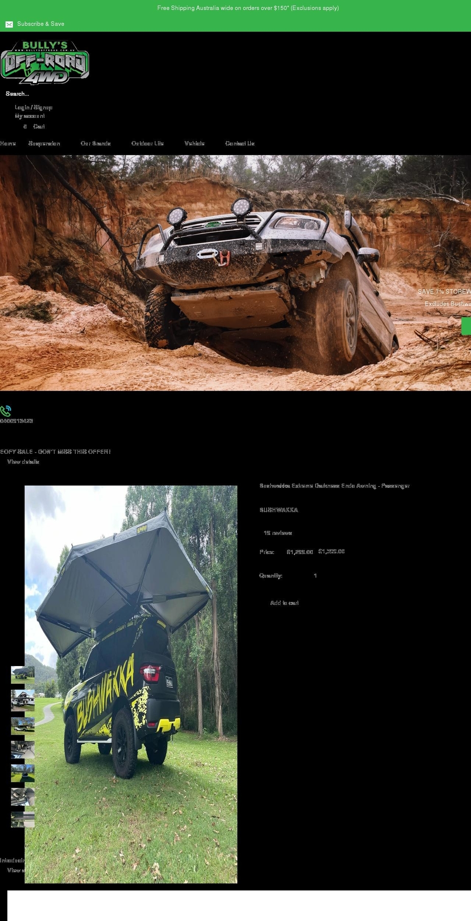 bullysoffroad.com.au shopify website screenshot