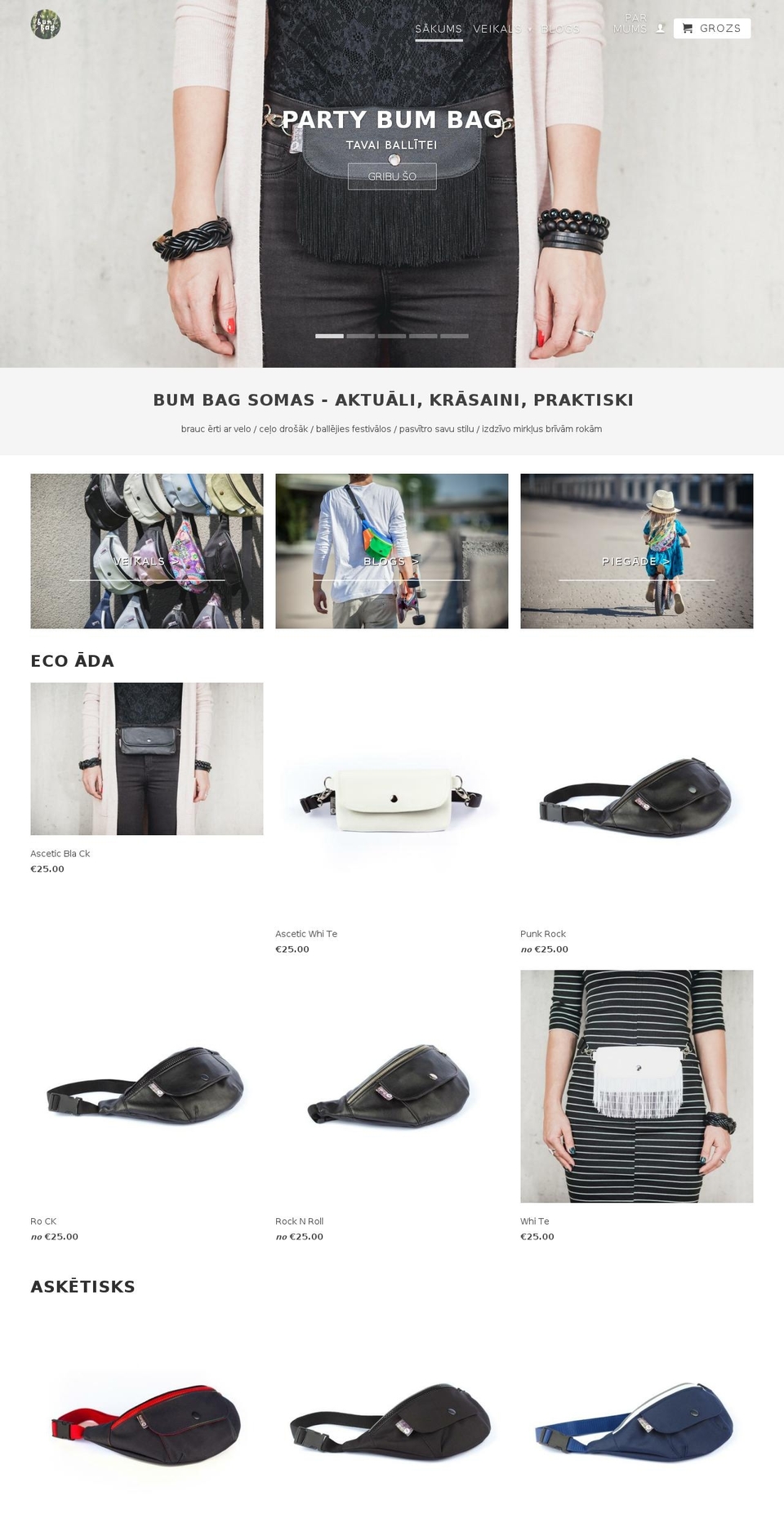 bumbag.co shopify website screenshot