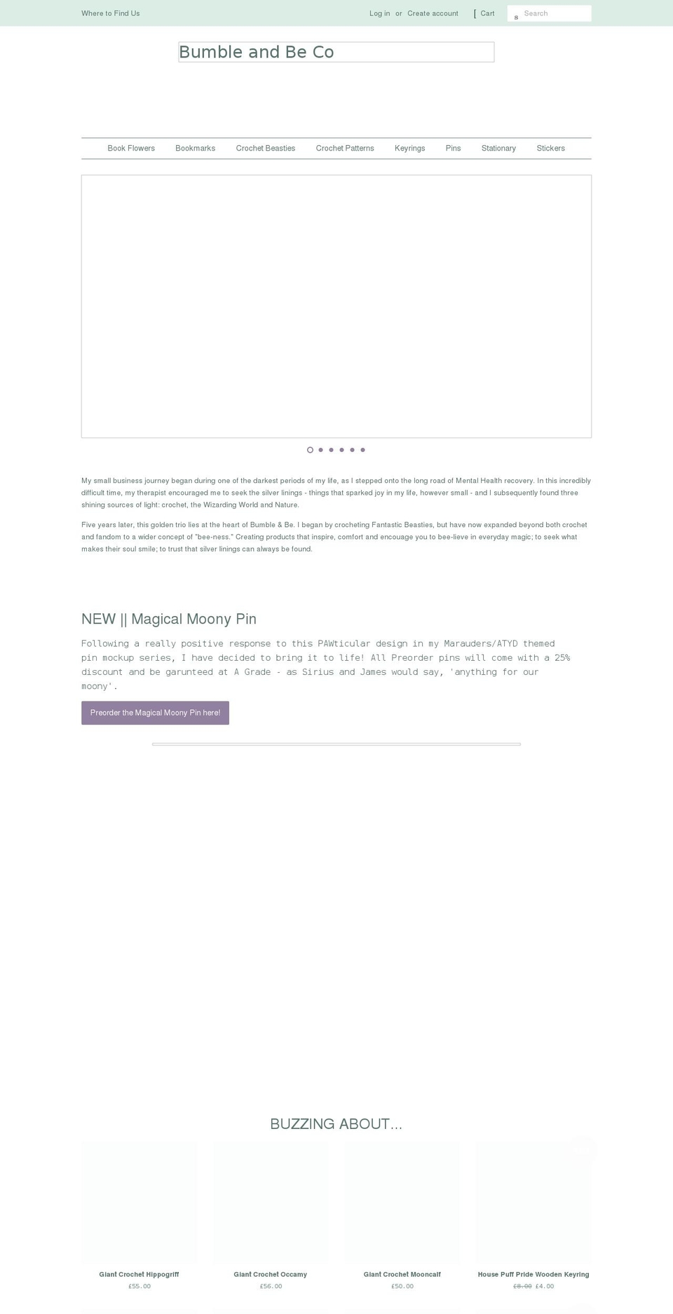 bumble-and-be.com shopify website screenshot