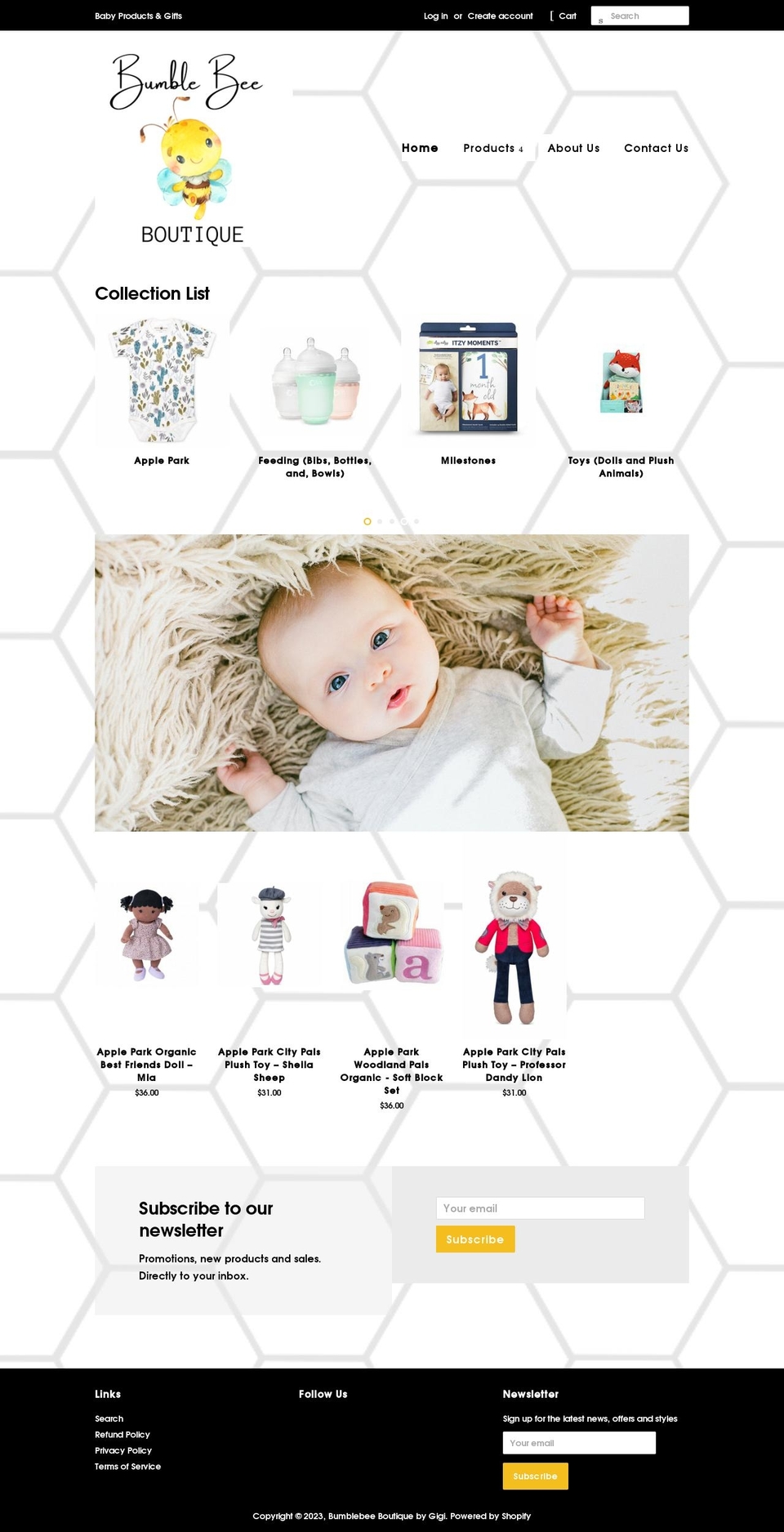 bumblebee-boutique.com shopify website screenshot
