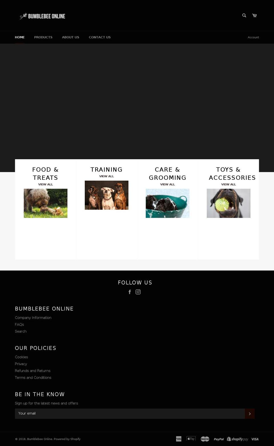 bumblebee-online.com — Shopify storefront screenshot