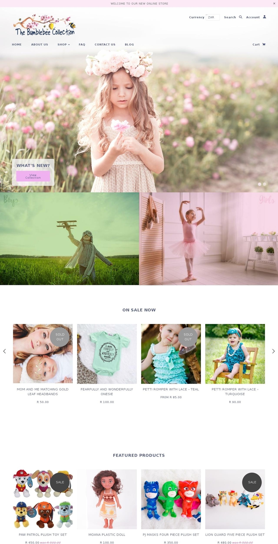 bumblebeecollection.com — Shopify storefront screenshot