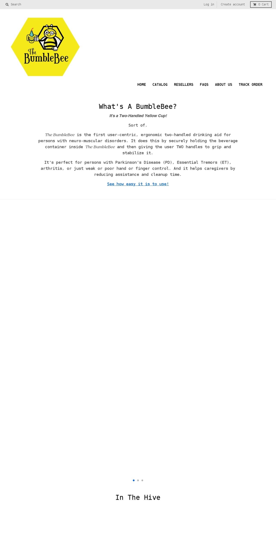 bumblebeecup.com shopify website screenshot