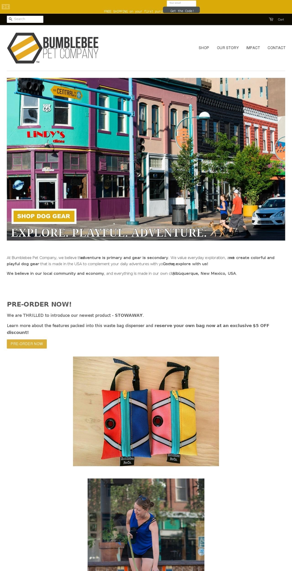bumblebeepetco.com — Shopify storefront screenshot