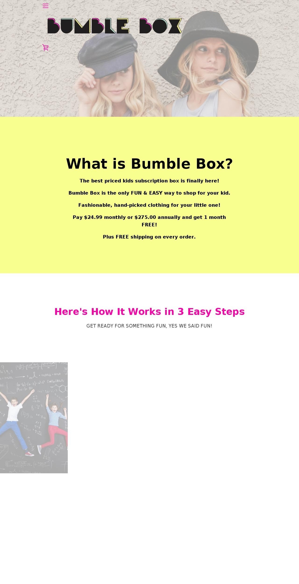 bumblebox.com — Shopify storefront screenshot