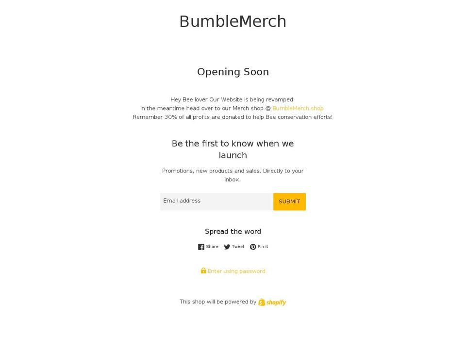 bumblemerch.com — Shopify storefront screenshot
