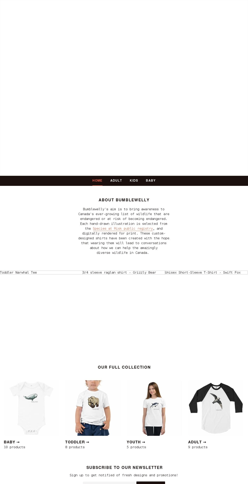 bumblewelly.com shopify website screenshot