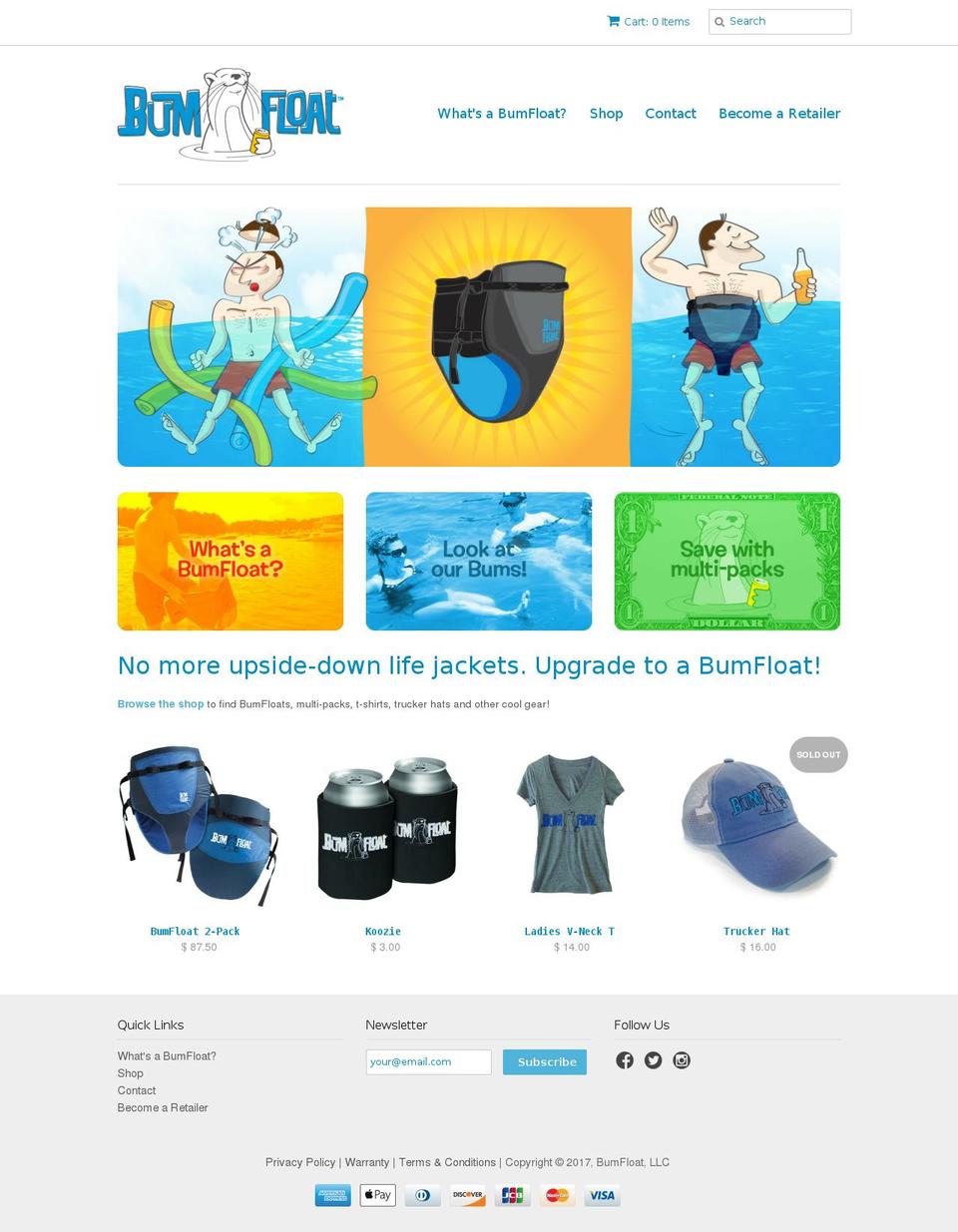 bumfloat.com shopify website screenshot