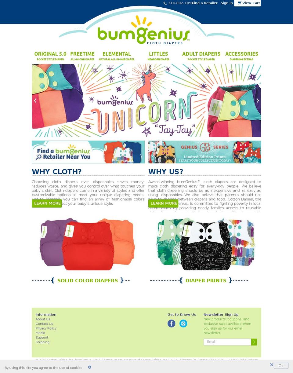 Production (1.1.10) Shopify theme site example bumgeniusdiapers.com