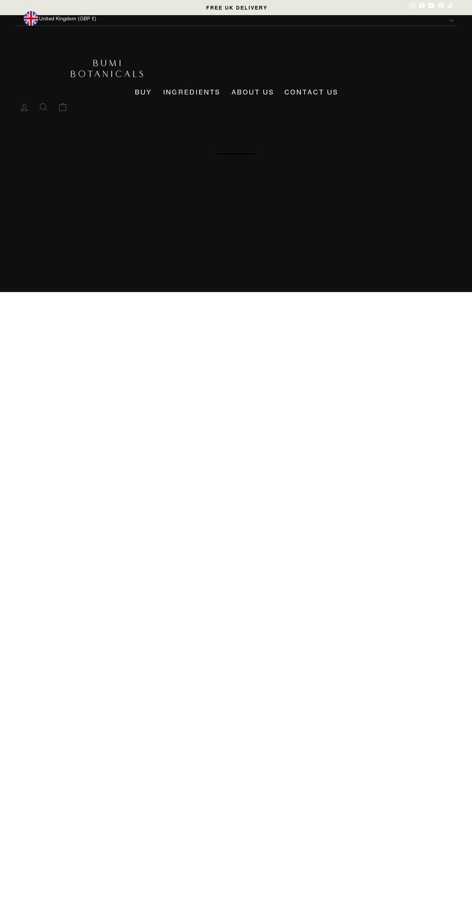 bumibotanicals.com shopify website screenshot