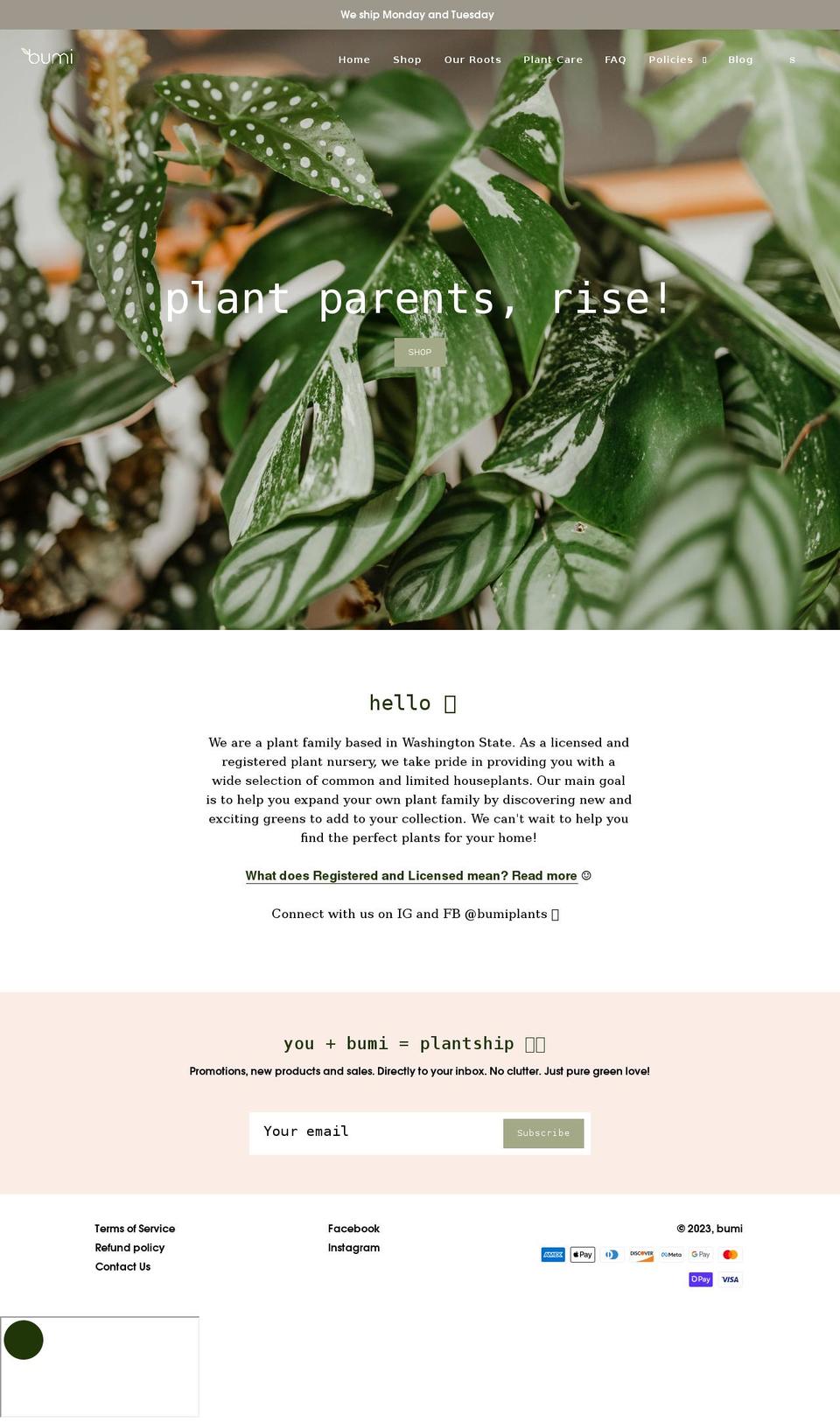bumionline.com shopify website screenshot