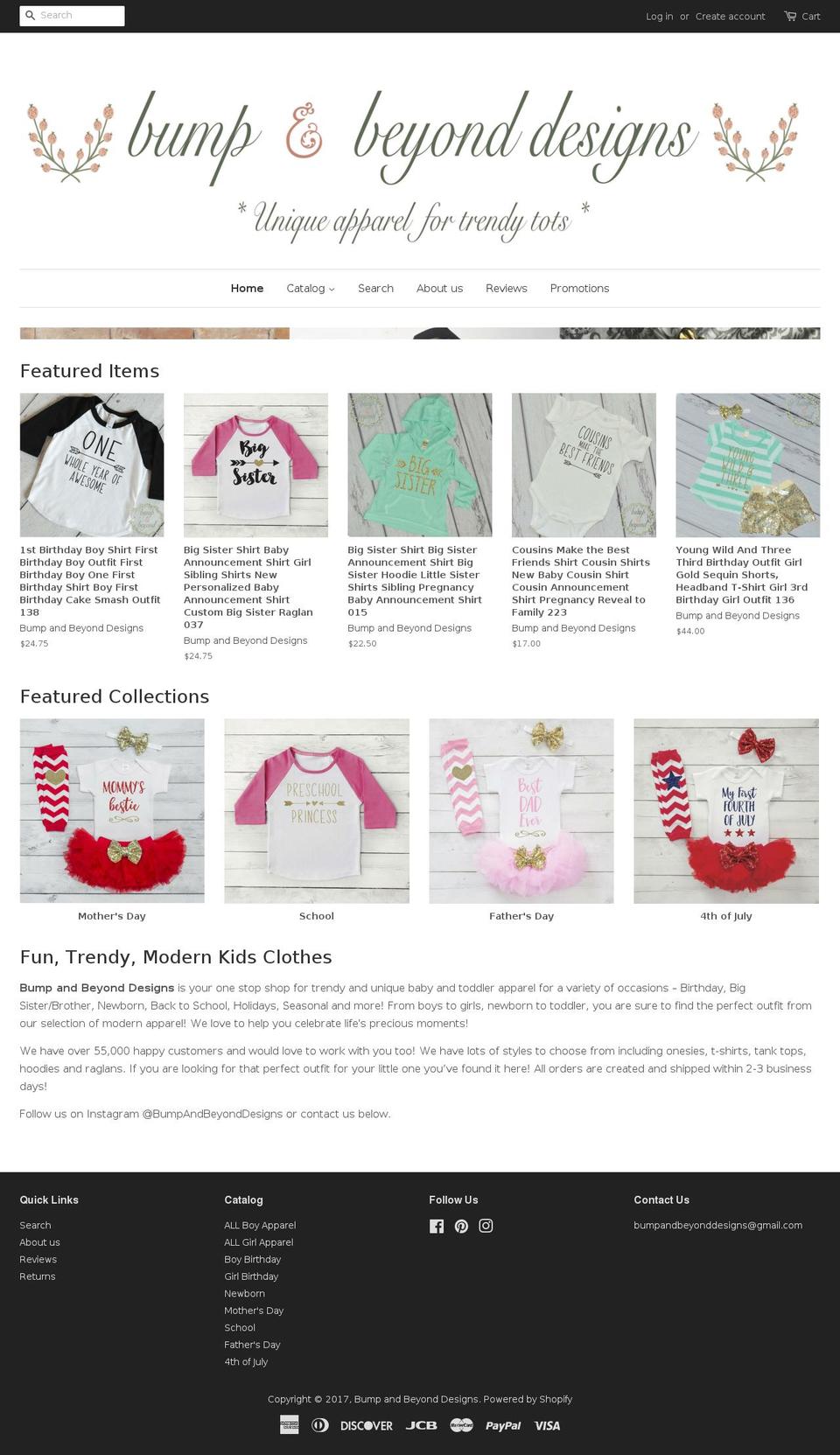 bumpandbeyonddesigns.com shopify website screenshot