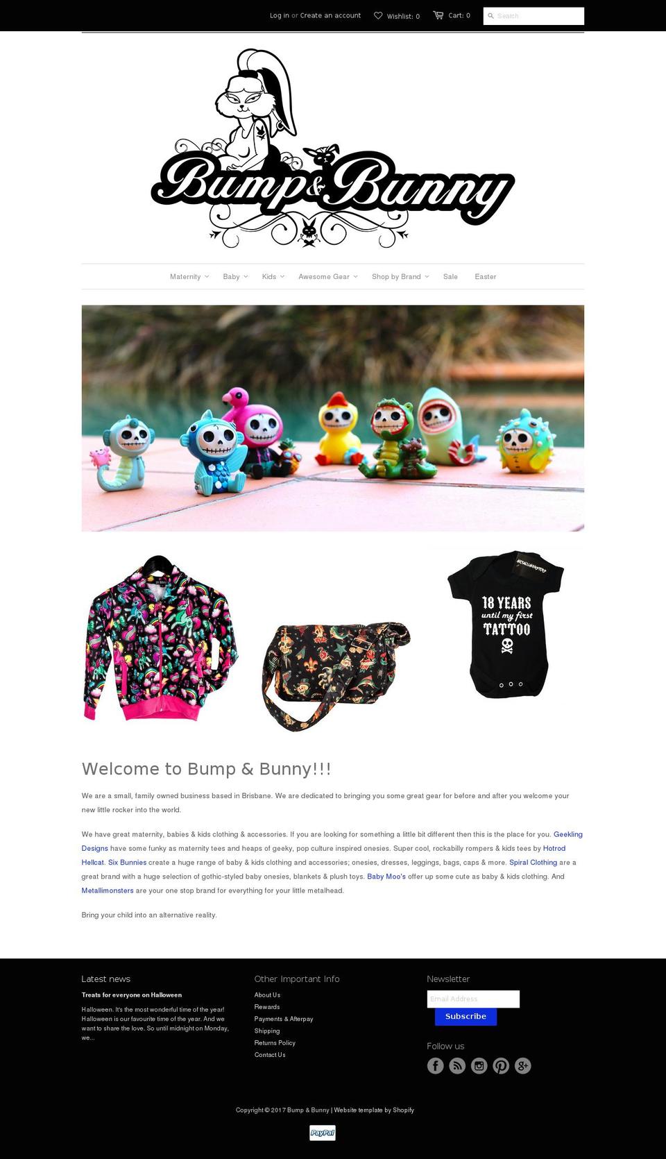 bumpandbunny.net shopify website screenshot