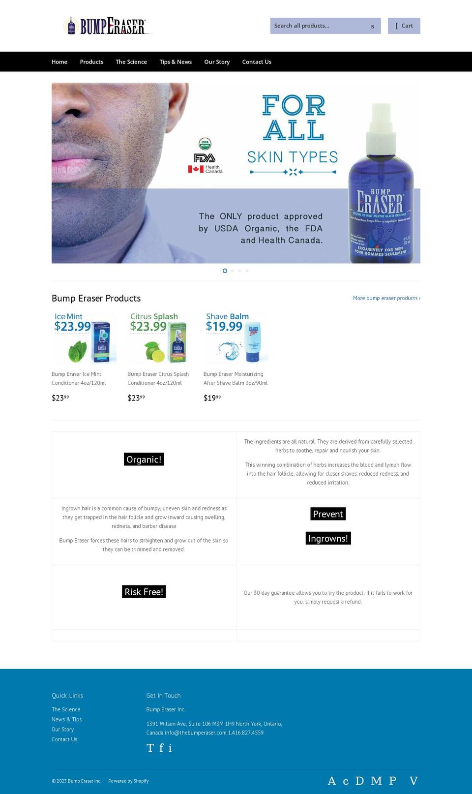 bumperaser.com shopify website screenshot