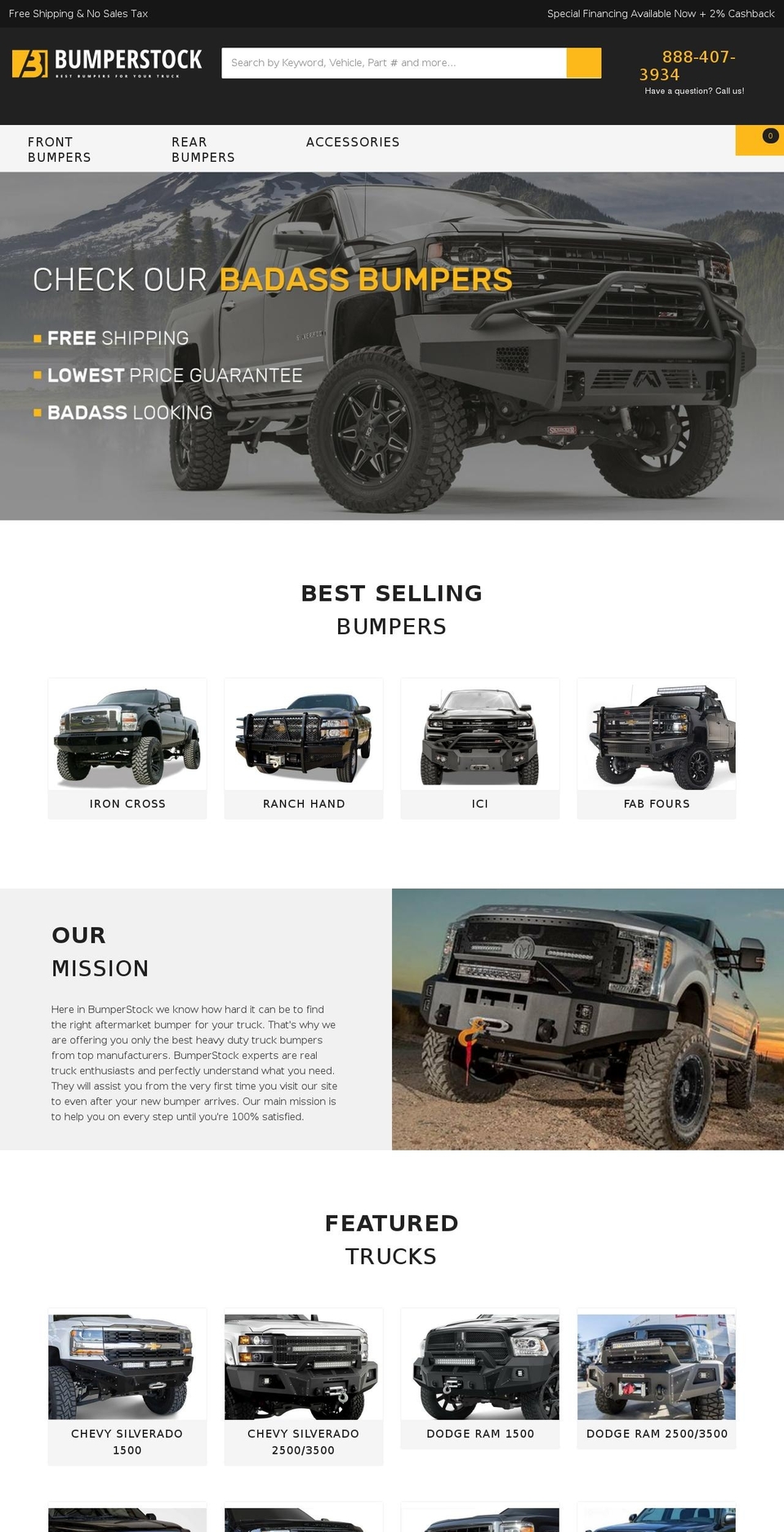 bumperstock.com — Shopify storefront screenshot