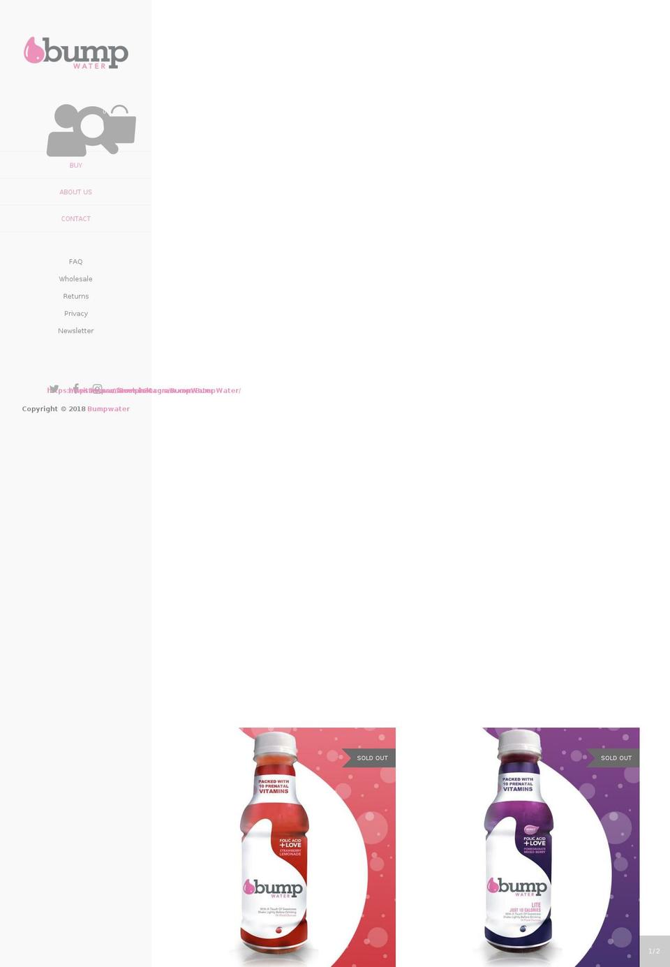bumph2o.com — Shopify storefront screenshot