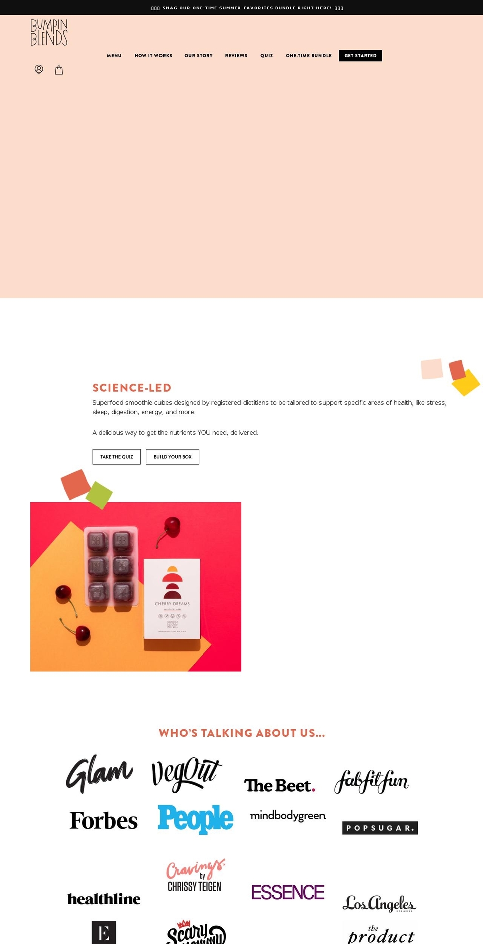 bumpinblends.com shopify website screenshot