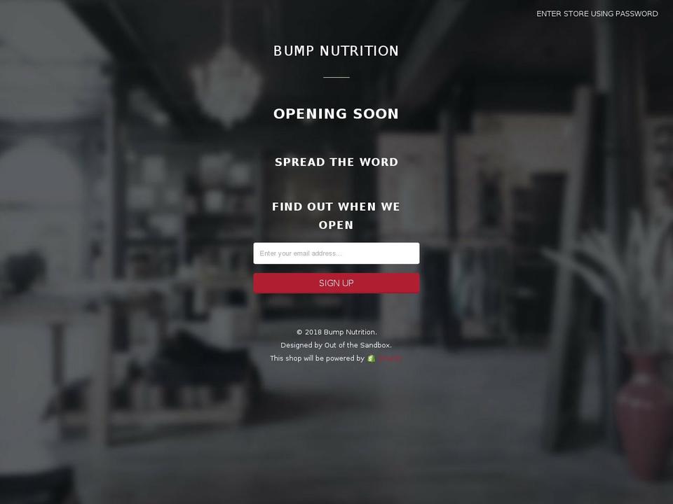 bumpnutrition.com — Shopify storefront screenshot