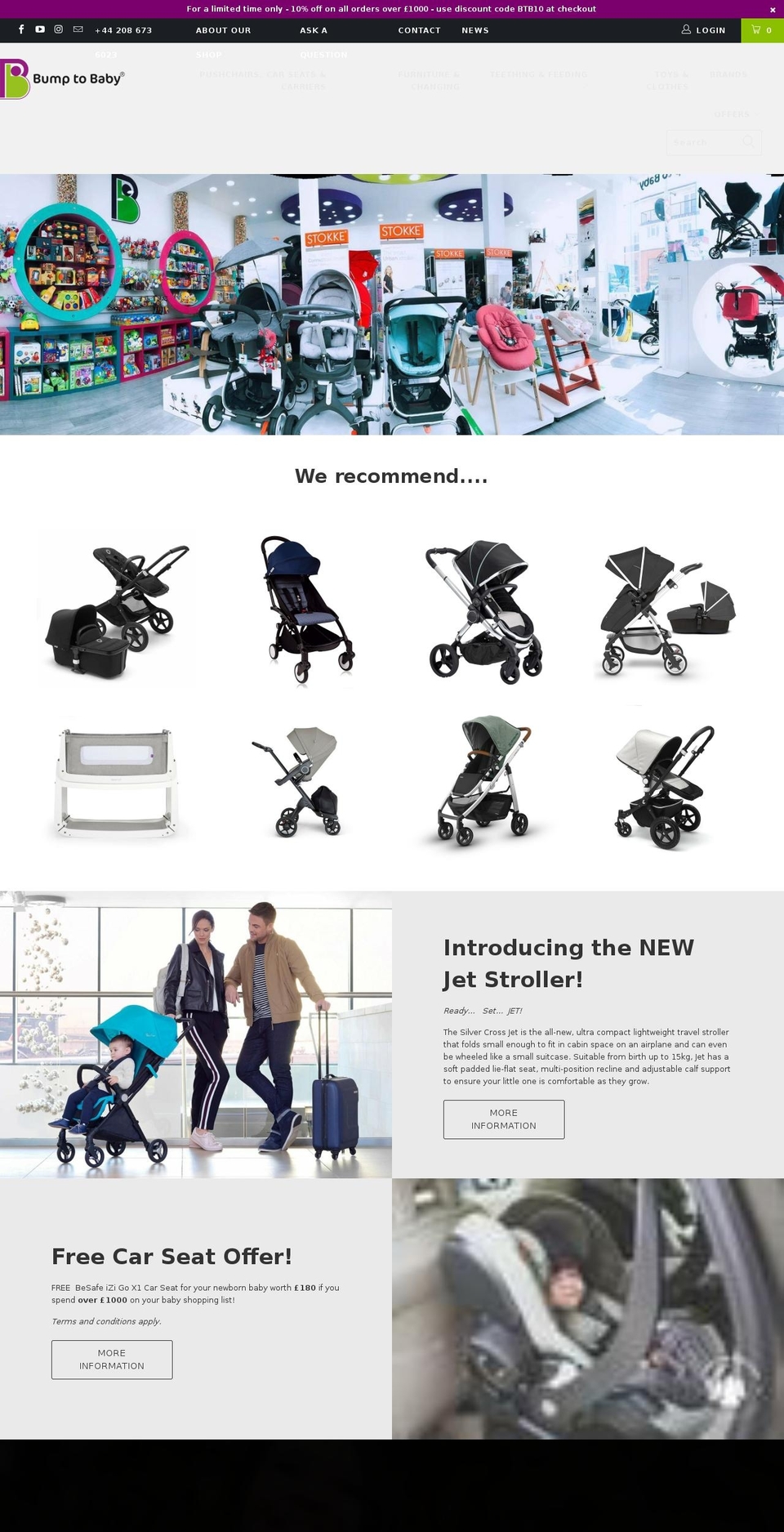 bumptobaby.co.uk shopify website screenshot