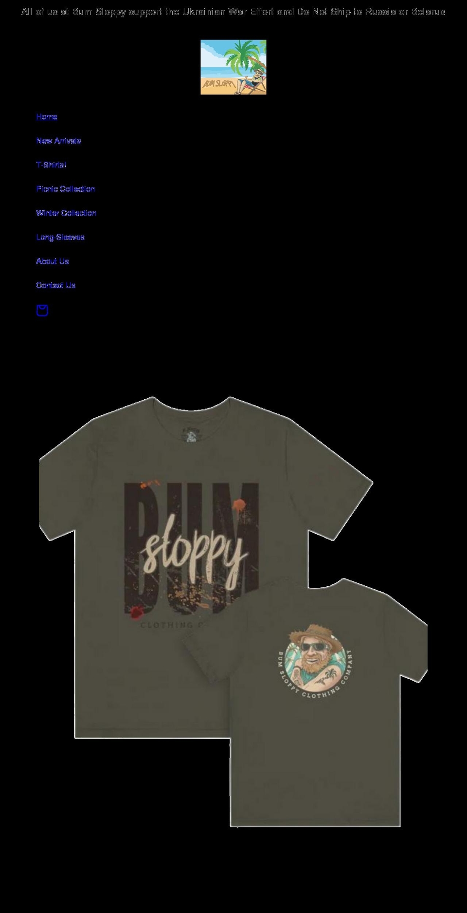bumsloppyclothing.com shopify website screenshot