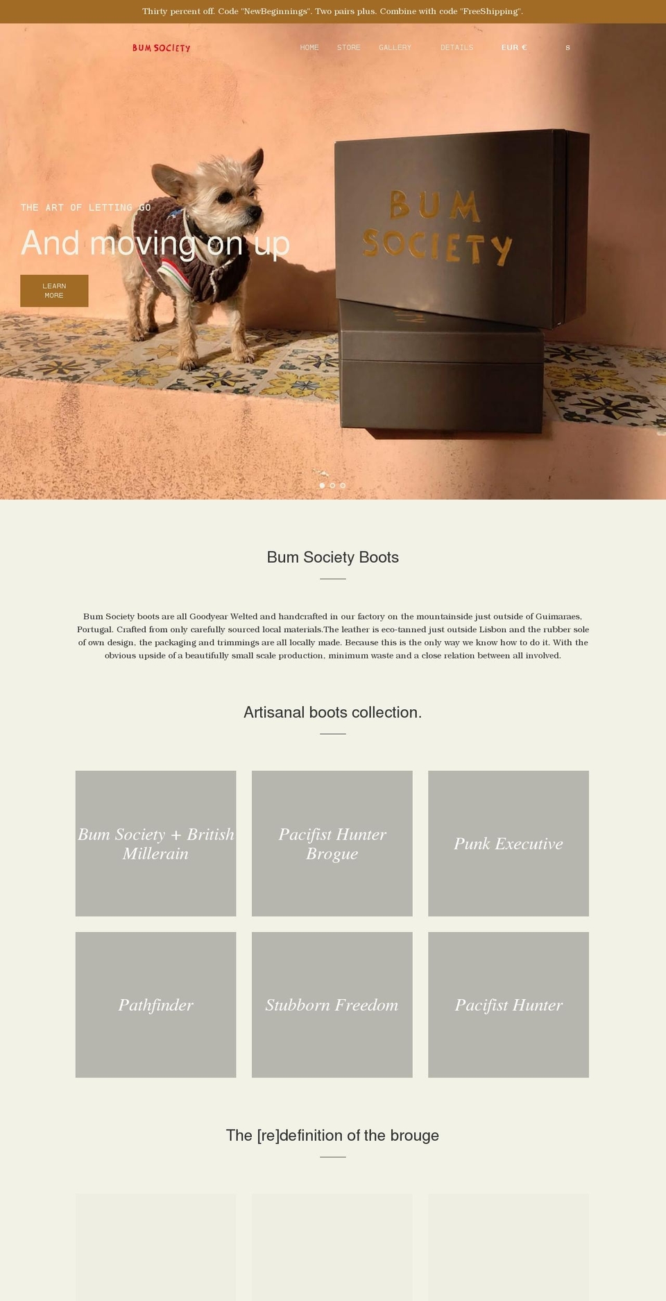 bumsociety.com shopify website screenshot