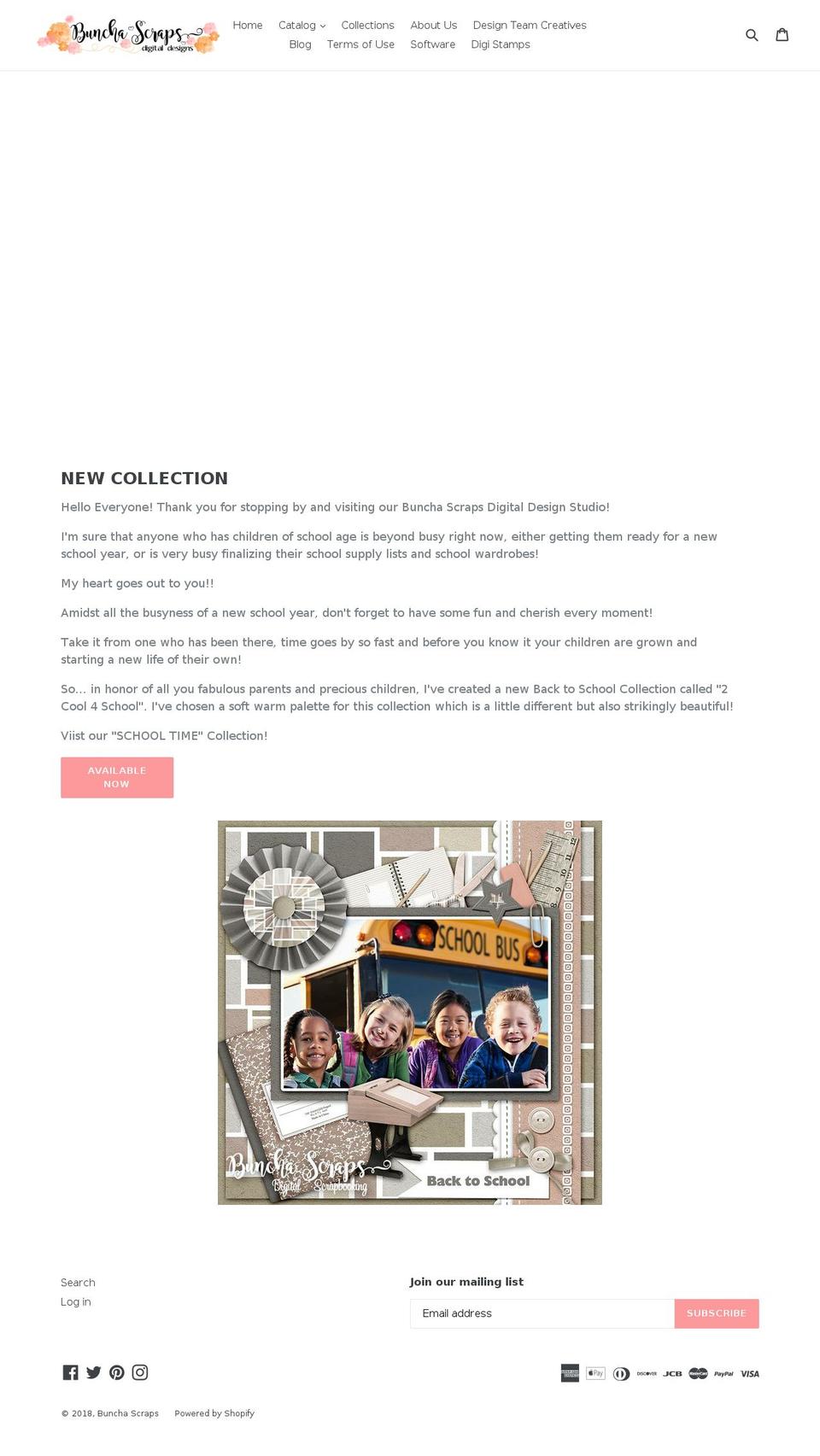 bunchascraps.com — Shopify storefront screenshot