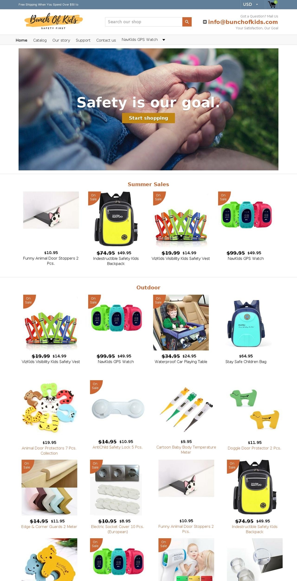 bunchofkids.com — Shopify storefront screenshot
