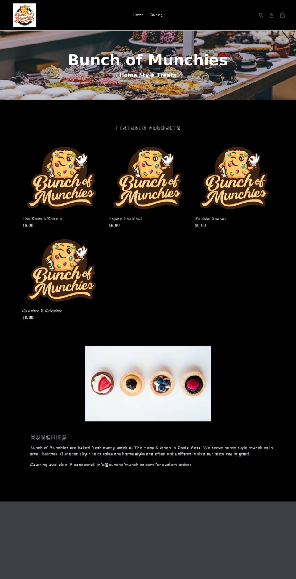 bunchofmunchies.com shopify website screenshot